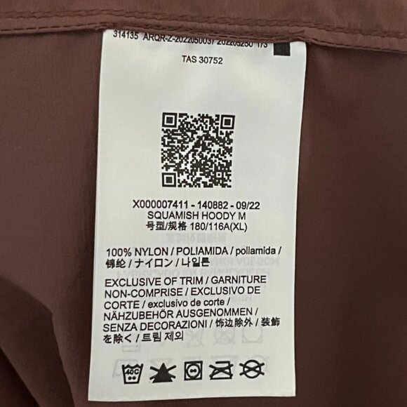 Arc'teryx Squamish Hoody Jacket Size XL Velvet Sand/Phenom Orange - Picture 6 of 6